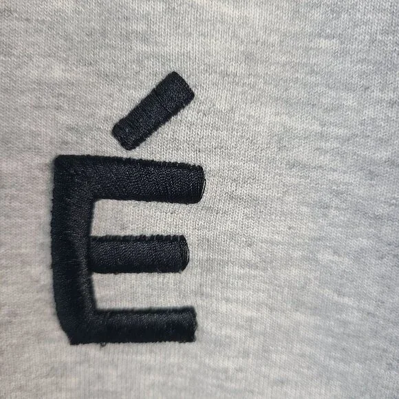 Pre Preworks Gray Half-Zip Pullover Sweatshirt With Embroidered É Logo Size L - Picture 4 of 8